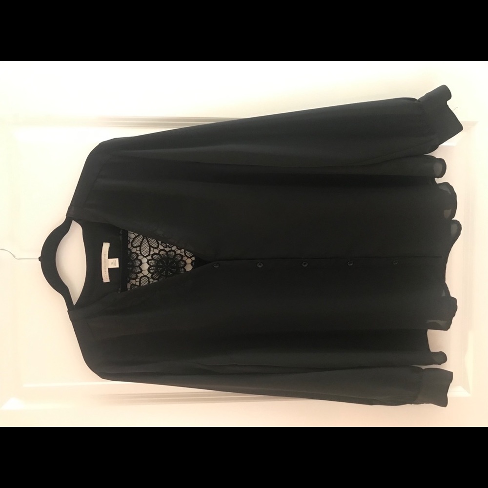 Lauren Conrad black button up blouse